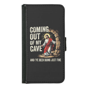 Jesus Coming Out Of My Cave Samsung Galaxy S5 Wallet Case