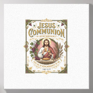 Jesus Communion Jesus Communion Christian Faith Vi Canvas Photo Tile