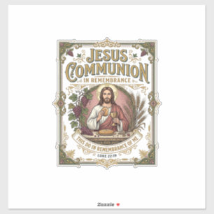 Jesus Communion Jesus Communion Christian Faith Vi Sticker