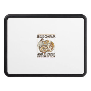 Jesus Compass And Puzzle Life Direction Jesus Comp Hitch Cover