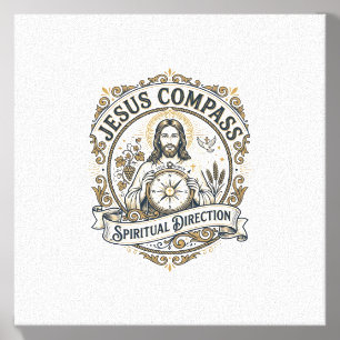 Jesus Compass Spiritual Direction Jesus Compass Sp Canvas Photo Tile