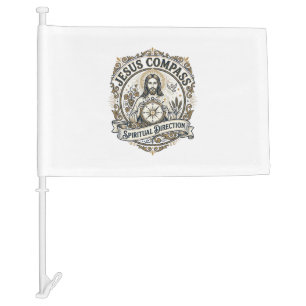 Jesus Compass Spiritual Direction Jesus Compass Sp Car Flag