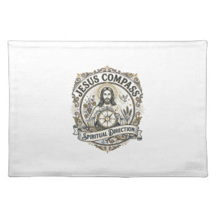 Jesus Compass Spiritual Direction Jesus Compass Sp Cloth Placemat