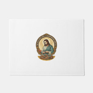 Jesus Completely Deflated Flat Yoga Ball Gym Humor Doormat