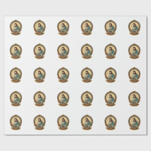 Jesus Completely Deflated Flat Yoga Ball Gym Humor Wrapping Paper