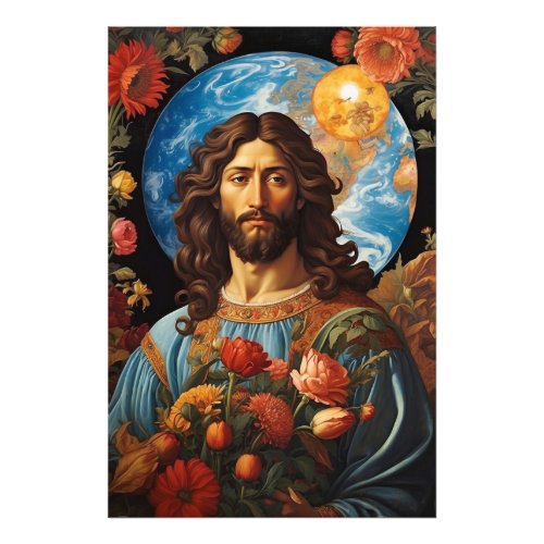  Jesus Concerned  Universe Earth  AP50 Cosmic Photo Print