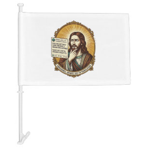 Jesus Confused Auto Translate Post Fail Social Hum Car Flag