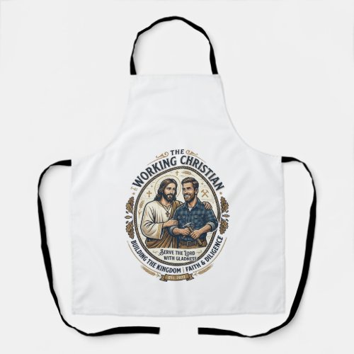 Jesus Construction Trades Shirt Christian Graphic_ Apron