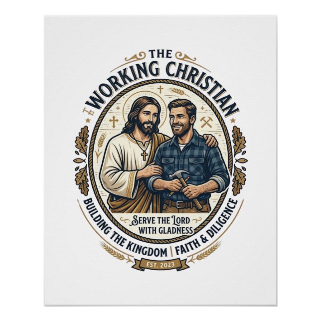 Jesus Construction Trades Shirt Christian Graphic_ Poster (Front)