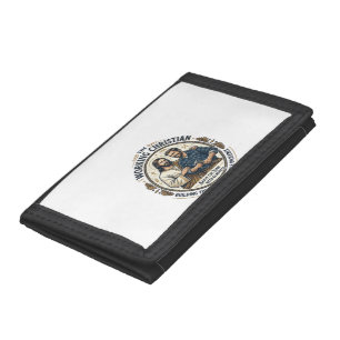 Jesus Construction Trades Shirt Christian Graphic_ Trifold Wallet