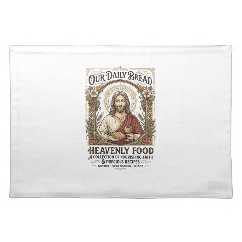 Jesus Cookbook Recipe Card Aesthetic Vintage Shirt Cloth Placemat