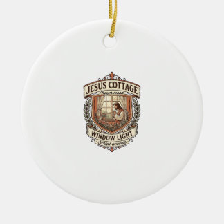 Jesus Cottage Window Light Jesus Cottage Window Li Ceramic Ornament