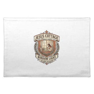Jesus Cottage Window Light Jesus Cottage Window Li Cloth Placemat
