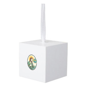 Jesus Coughing Mid Voice Note Audio Message Textin Cube Ornament