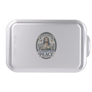 Jesus Coupon Thrift Frugal Shirt Faith Based Desig Cake Pan
