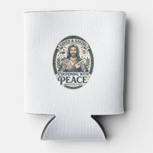 Jesus Coupon Thrift Frugal Shirt Faith Based Desig Can Cooler