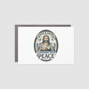 Jesus Coupon Thrift Frugal Shirt Faith Based Desig Car Magnet
