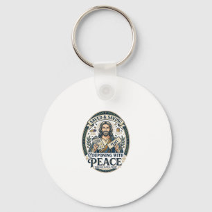 Jesus Coupon Thrift Frugal Shirt Faith Based Desig Keychain