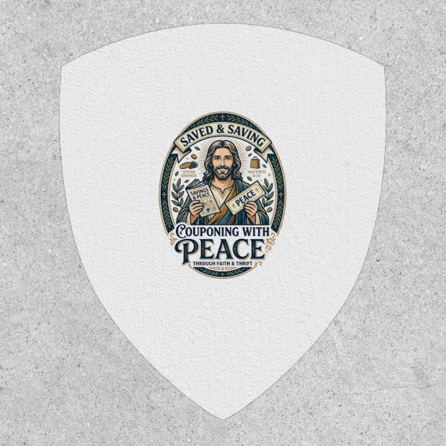 Jesus Coupon Thrift Frugal Shirt Faith Based Desig Patch (Front)