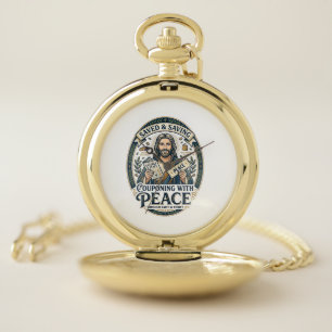 Jesus Coupon Thrift Frugal Shirt Faith Based Desig Pocket Watch