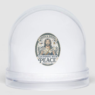 Jesus Coupon Thrift Frugal Shirt Faith Based Desig Snow Globe