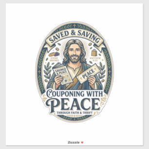 Jesus Coupon Thrift Frugal Shirt Faith Based Desig Sticker