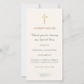 Jesus Cradling Newborn Baptism Keepsake Prayer  (Back)