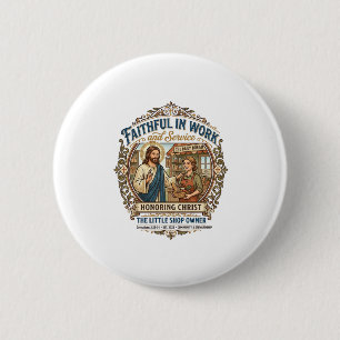 Jesus Craft Seller Etsy Maker Shirt Faith Based De Button
