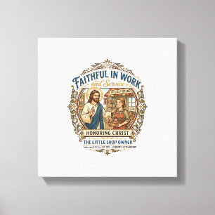 Jesus Craft Seller Etsy Maker Shirt Faith Based De Canvas Print