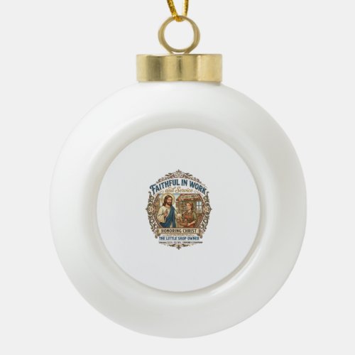 Jesus Craft Seller Etsy Maker Shirt Faith Based De Ceramic Ball Christmas Ornament
