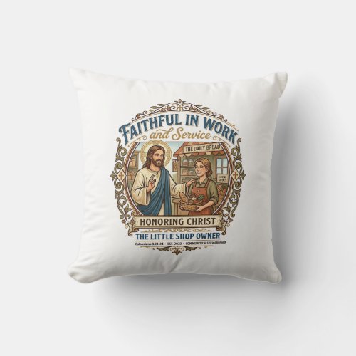 Jesus Craft Seller Etsy Maker Shirt Faith Based De Throw Pillow