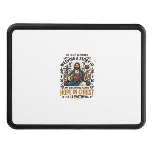 Jesus Crochet Knitting T-Shirt Inspirational Faith Hitch Cover