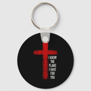 Jesus Cross Bible Verse Christian Long Sleeve Keychain