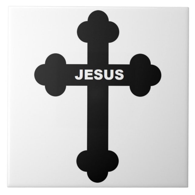JESUS CROSS CERAMIC TILE (Front)