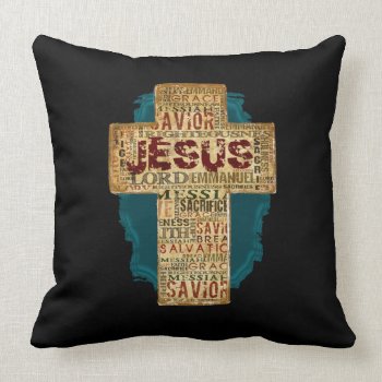 Jesus Cross Christian Gift Throw Pillow by Christian_Soldier at Zazzle