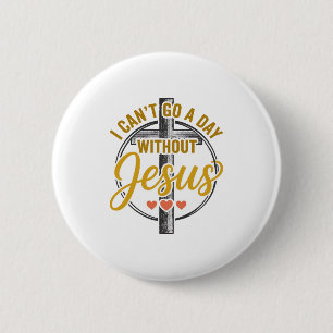 Jesus Cross Christian Typography Shirt Design_1 Button