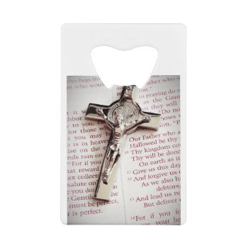 Jesus Cross Credit Card Bottle Opener by Jesus_preachers at Zazzle