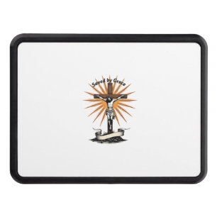 Jesus Cross Faith Vintage Engraving Christian Shir Hitch Cover
