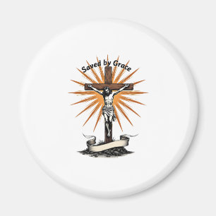 Jesus Cross Faith Vintage Engraving Christian Shir Magnet