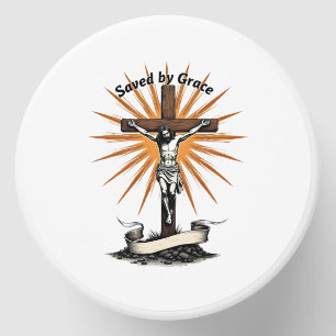 Jesus Cross Faith Vintage Engraving Christian Shir Mini Candle Favors