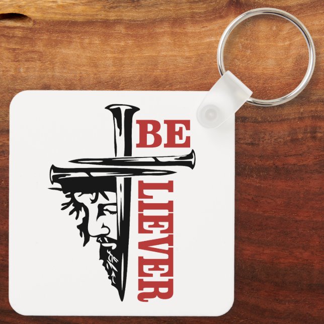 Jesus Cross Nail Design – Powerful Christian Keychain (Back)
