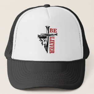 Jesus Cross Nail Design – Powerful Christian Trucker Hat