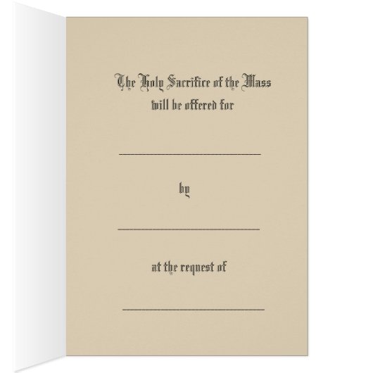 Jesus Cross Rosary Catholic Mass Offering Card (Inside (Right))