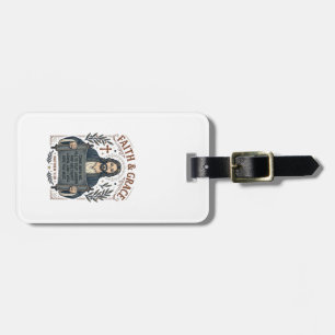 Jesus Cross Stitch Vintage Shirt Christian Graphic Luggage Tag