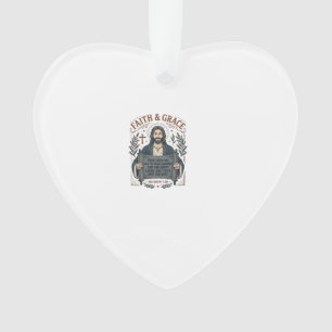 Jesus Cross Stitch Vintage Shirt Christian Graphic Ornament