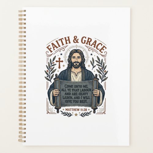 Jesus Cross Stitch Vintage Shirt Christian Graphic Planner