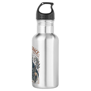 Jesus Cross Stitch Vintage Shirt Christian Graphic Stainless Steel Water Bottle