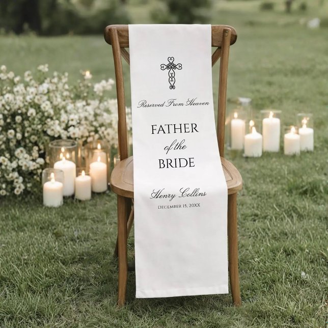 Jesus Cross Symbol Wedding Memorial Sign Short Table Runner (Creator Uploaded)