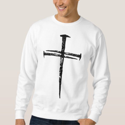 Jesus Cross Three Nails Christian Vintage Sweatshirt