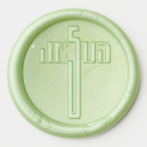 jesus cross wax seal stickers